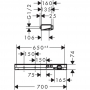 Термостат hansgrohe ShowerTabletSelect 700 для душа, белый/хром 13184400