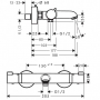 Термостат для ванны с душевым гарнитуром Hansgrohe Ecostat Comfort 13114000 + 27668000
