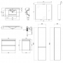 Комплект меблів для ванної Qtap тумба + раковина + дзеркальна шафа + пенал QT044PI42959