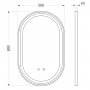 Зеркало овальное Volle 50x80 см 16-42-500B