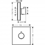 Термостат hansgrohe ShowerSelect Highflow для душа, стеклянный 15734600