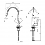 Смеситель для кухни с рефлекторным изливом Lidz (NKS) 12 32 015F-4