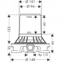 Скрытая часть смесителя для ванны Hansgrohe (10452180)