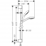 Душевой гарнитур Hansgrohe Croma Select S 26562400