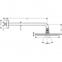 Верхний душ hansgrohe Raindance S 240 1jet P с держателем 390 мм, хром 27607000