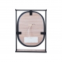 Зеркало Qtap Taurus 800х850х140 Black/Whitish oak с LED-подсветкой QT2478ZP600BWO