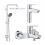 Набор смесителей для ванны Grohe QuickFix Start&Vitalio Start 250 Cube (UA202305RM)