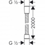 Душевой шланг hansgrohe Sensoflex с защитой от перекручивания 200 см, хром 28134000