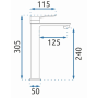 Смеситель для раковины (умывальника) REA VIRAL GOLD золотой высокий