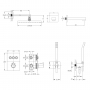 Душевая система с термостатом скрытого монтажа Imprese SMART CLICK и изливом (ZMK101901229)