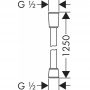 Душевой шланг hansgrohe Comfortflex с защитой от перекручивания125 см, хром 28167000