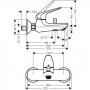 Смеситель для ванны Hansgrohe Novus (71040000)