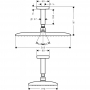 Верхний душ hansgrohe Raindance E 360 AIR 1jet потолочный, хром 27381000