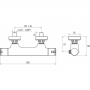 Смеситель для душа Ravak термостатический Termo TE 032.00/150 настенный