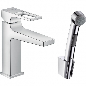 Смеситель для раковины с гигиеническим душем Hansgrohe Metropol 74522000