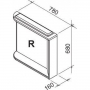 Зеркало Ravak Rosa с полкой M 780 L каппучино/белый
