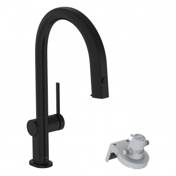 Смеситель для кухни Hansgrohe Aqittura M91 76803670 FilterSystem 210 1 jet, чёрный матовый