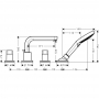 Смеситель hansgrohe Metris S на борт ванны 31446000