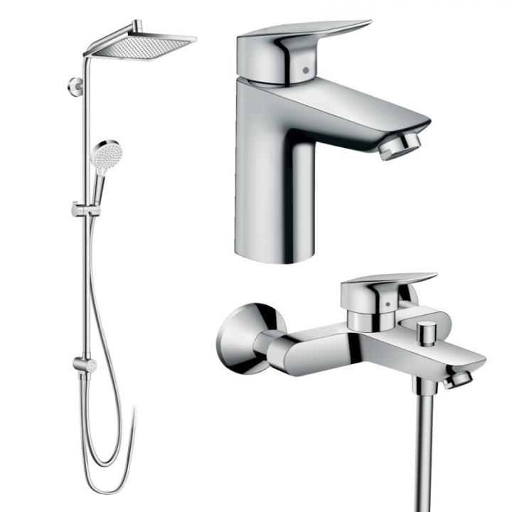 Набор смесителей для ванны Hansgrohe EcoSmart Logis 100/Crometta Reno (20200002)