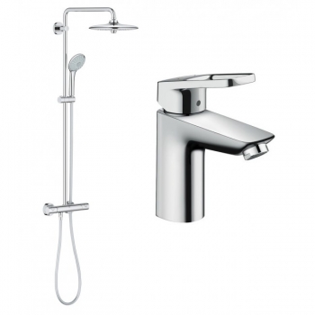 Душевая система Grohe Euphoria 27296002 + Смеситель для раковины Hansgrohe Logis Loop 71151000