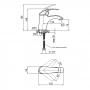 Змішувач для раковини Lidz Mars 001 (k40) LDMAR001CRM34871 Chrome