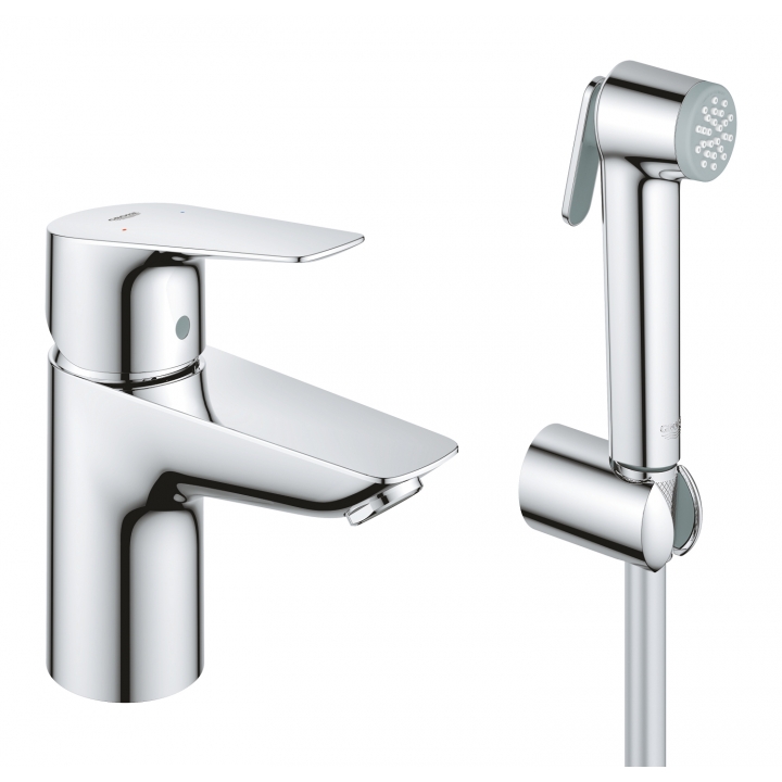 Смеситель для раковины Grohe QuickFix Start Edge с гигиеническим душем (23773001)