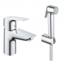 Смеситель для раковины Grohe QuickFix Start Edge с гигиеническим душем (23773001)