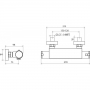 Смеситель для душа Ravak термостатический Termo TE 072.00/150 настенный