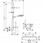 Душевой набор hansgrohe Ecostat Select/Raindance Select E 120 3jet/Combi 27039000