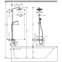 Душевая система hansgrohe Croma Select S Showerpipe 280 1jet с термостатом для ванны 26792000