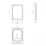 Зеркало Qtap Taurus 800х850х140 Black/Whitish oak с LED-подсветкой QT2478ZP600BWO