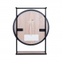 Зеркало Qtap Taurus 600х850х140 Black/Whitish oak с LED-подсветкой QT2478ZP700BWO