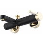 Смеситель для ванны и душа REA POLO BLACK GOLD черный/золото настенный