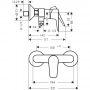 Смеситель hansgrohe Talis E для душа, однорычажный, ВМ, матовый белый 71760700