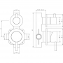 Смеситель скрытого монтажа для душа Bianchi Steel INDSTE2303INX на два потребителя