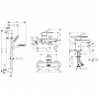 Набор смесителей Hansgrohe Vernis Blend MB 100 EcoSmart для ванны 20230001