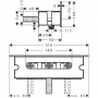 Шланговое подсоединение hansgrohe Fixfit Porter 300 с держателем для душа 26456400