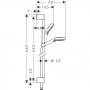 Душовий набір Hansgrohe Crometta Vario Green 65, білий/хром 26555400