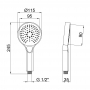 Лейка для ручного душа Qtap Rucni A120O3KCW