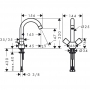 Смеситель hansgrohe Logis для раковины с двумя рукоятками и сливным гарнитуром, хром 71222000