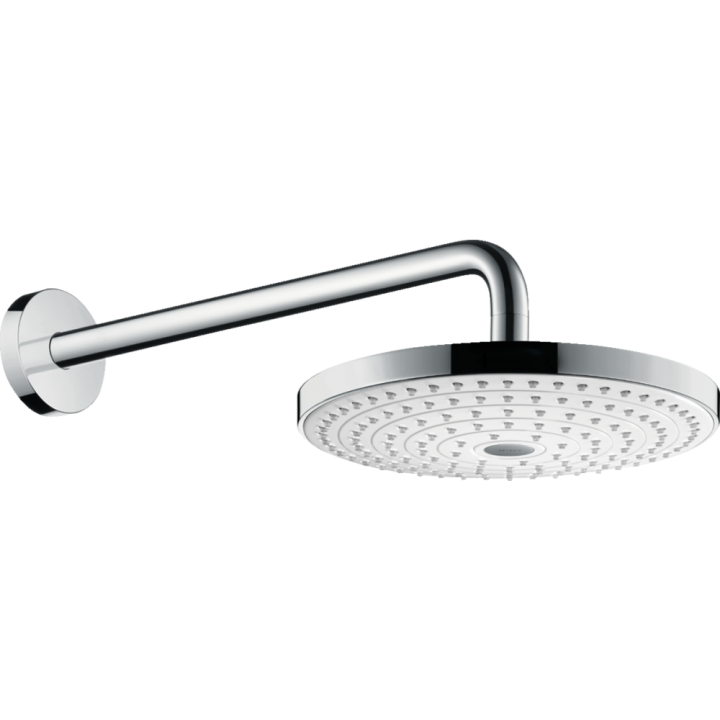 Верхний душ hansgrohe Raindance Select S 240 2jet с держателем 390 мм, белый/хром 26466400