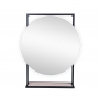 Зеркало Qtap Taurus 600х850х140 Black/Whitish oak с LED-подсветкой QT2478ZP700BWO