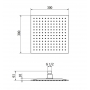 Лейка душевая квадратная ZIPPONI 1523011-Z01 (300×300)