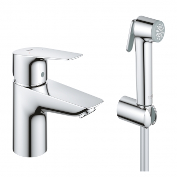 Смеситель для раковины Grohe BauEdge S-Size с гигиеническим душем (23757001)