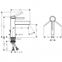 Смеситель для умывальника Hansgrohe Finoris 110 с донным клапаном, хром (76020000)