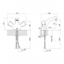 Смеситель для раковины Lidz (CRM) Mix 17 161