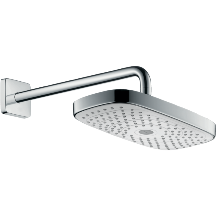 Верхний душ hansgrohe Raindance Select E 300 2jet, белый/хром 27385400