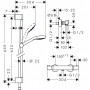 Душевой комплект Hansgrohe Croma Select S 27013400