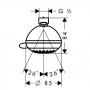 Верхний душ hansgrohe Crometta 85 Vario 28424000