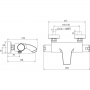 Смеситель для ванны Ravak термостатический Termo TE 082.00/150 настенный
